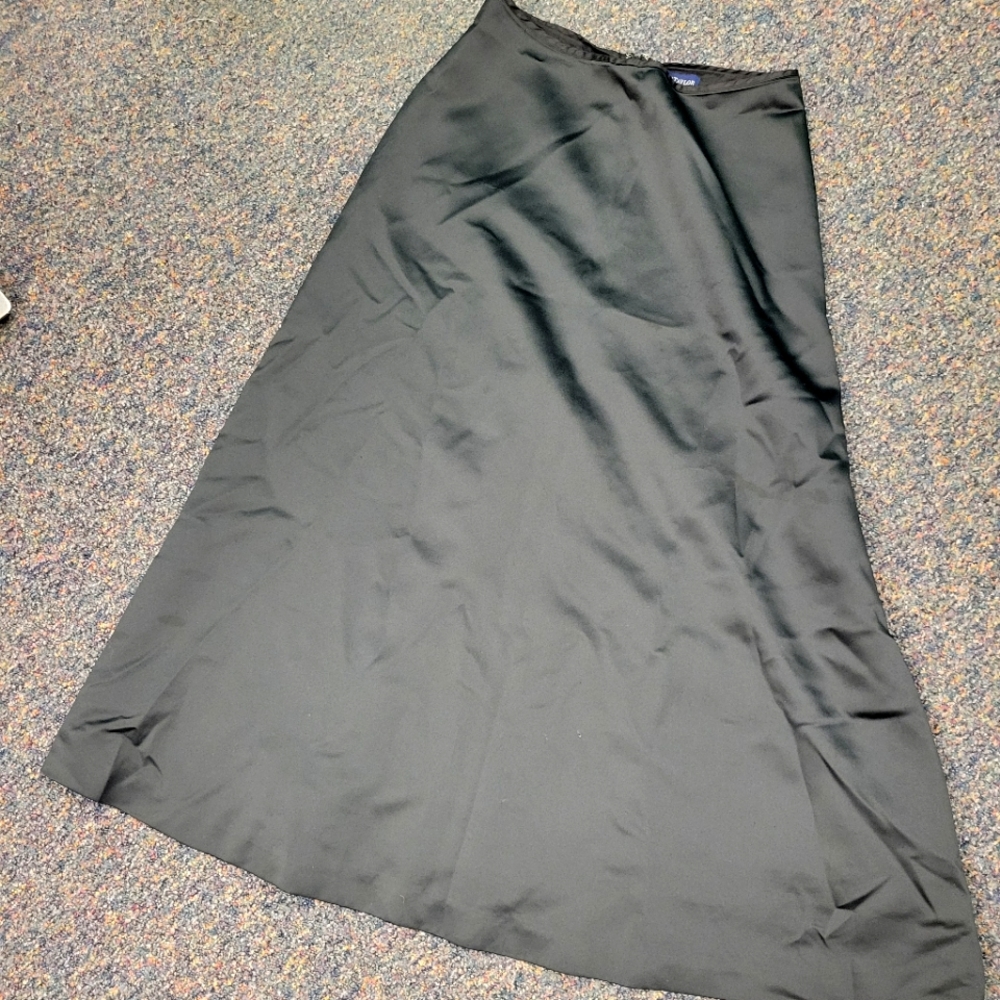 Black Satiny Full/Maxi Skirt